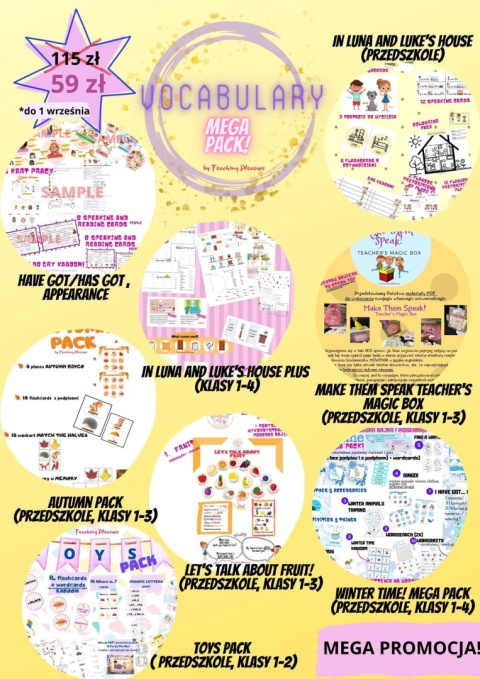 AUTUMN - vocabulary, speaking and games PACK