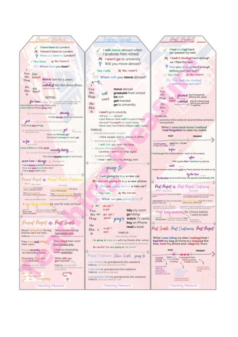BOOKMARKS irregular verbs&tenses