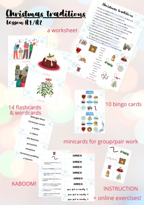 Christmas Traditions lesson [vocabulary, speaking] + online exercises
