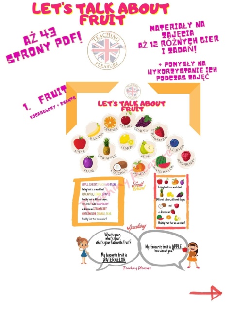 Let's talk about fruit! Vocabulary & speaking PACK
