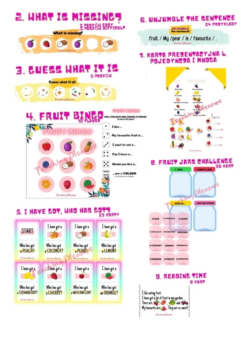 Let's talk about fruit! Vocabulary & speaking PACK