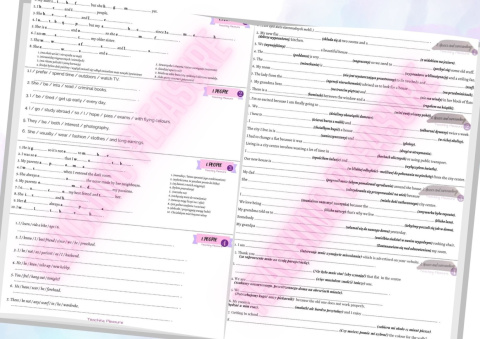 E8 WRITING PRACTICE - tłumaczenia & Use of English