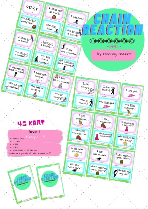 Gra jezykowa CHAIN REACTION (level 1)