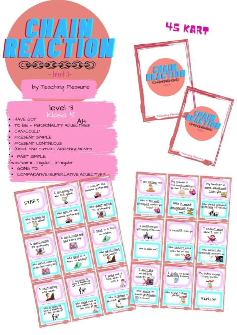 Gra językowa CHAIN REACTION (pakiet levels 1-5)