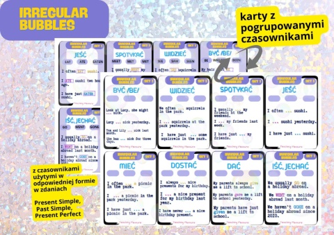 IRREGULAR VERBS BUBBLES (czasowniki nieregularne)