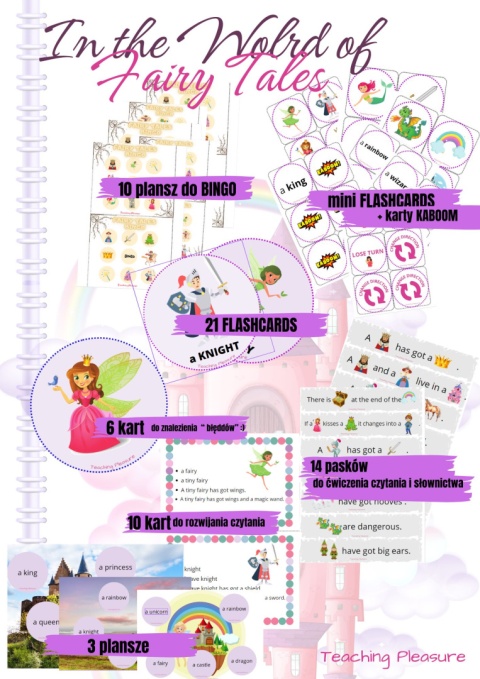 In the World of Fairy Tales - VOCABULARY & GAMES (bingo, kaboom)