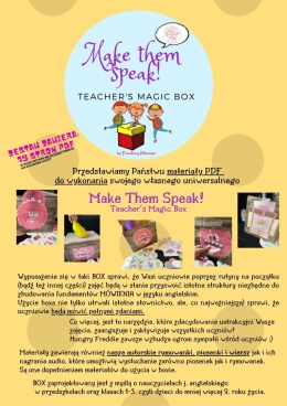 MAKE THEM SPEAK! Teacher's Magic Box