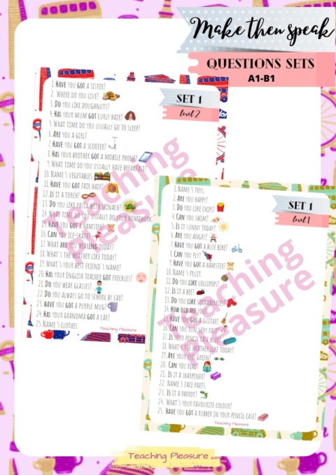 MAKE THEM SPEAK! speaking cards LEVELS 1-5