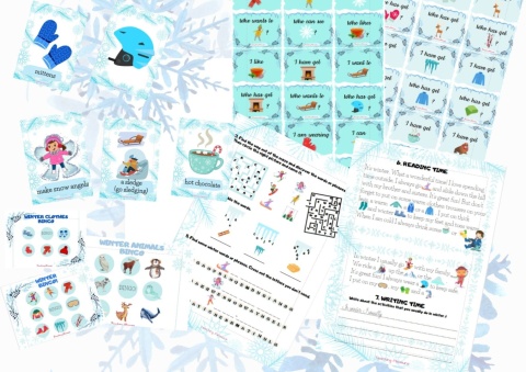 Winter Time  | vocabulary and speaking MEGA PACK (bajka i piosenka)
