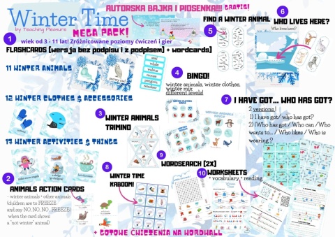 Winter Time  | vocabulary and speaking MEGA PACK (bajka i piosenka)